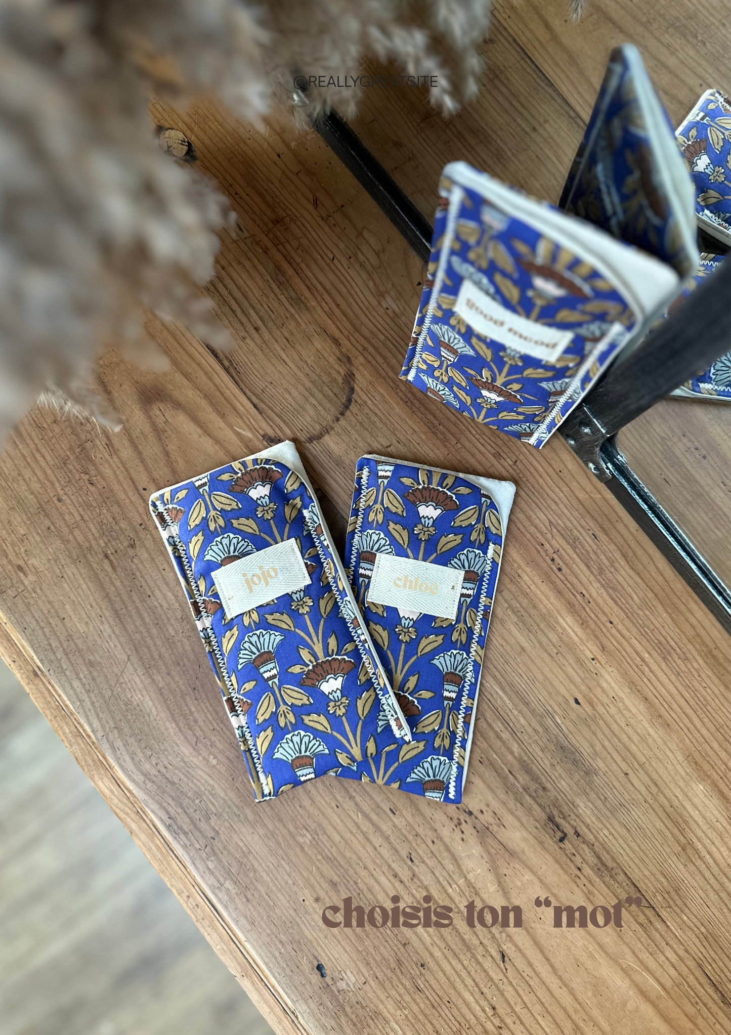 Etui à lunettes - Indie blue