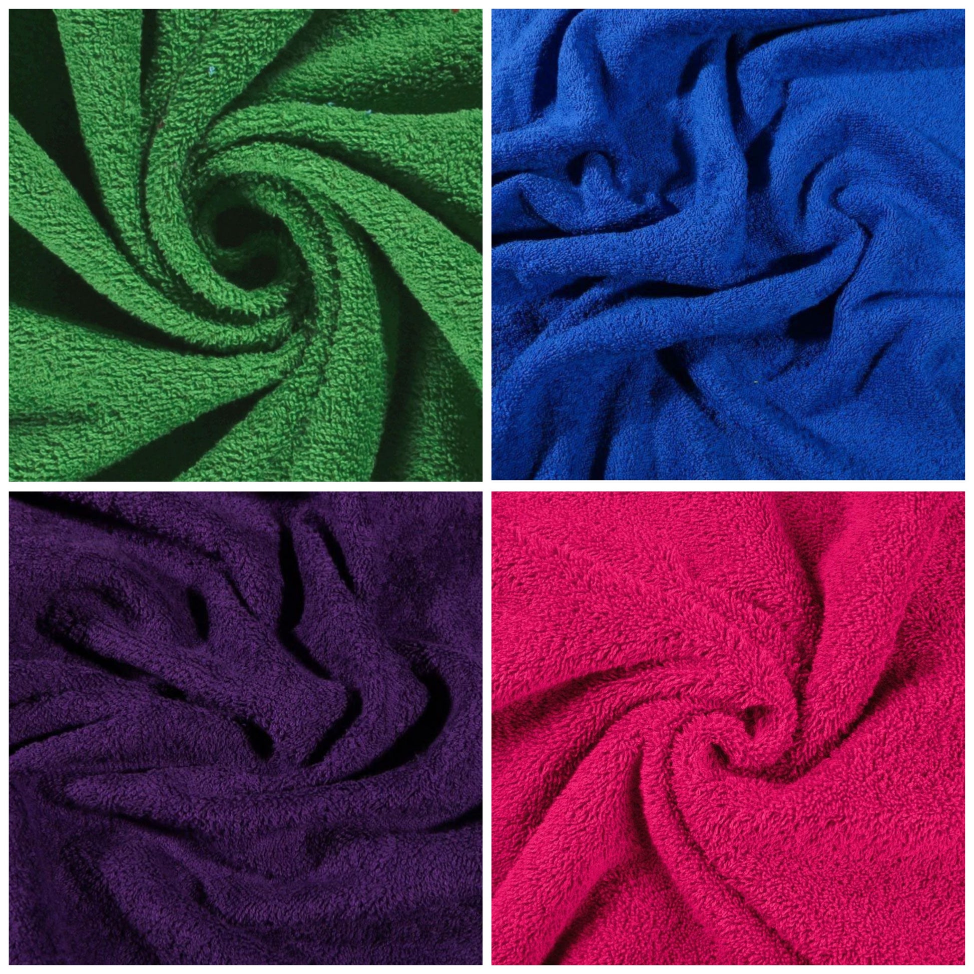 différent choix de couleur pour les tissus en éponge