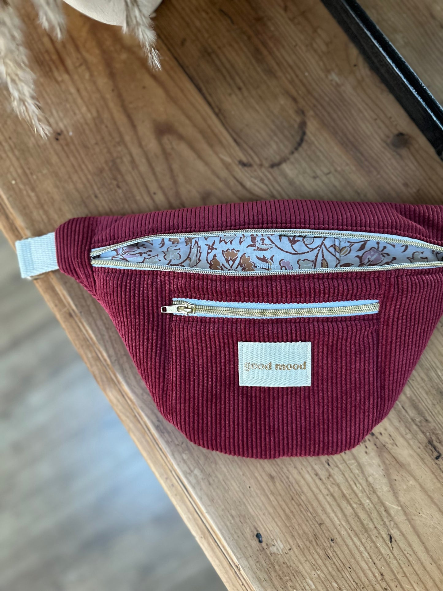 Sac Banane Midi - Velvet Vibe - Bordeaux