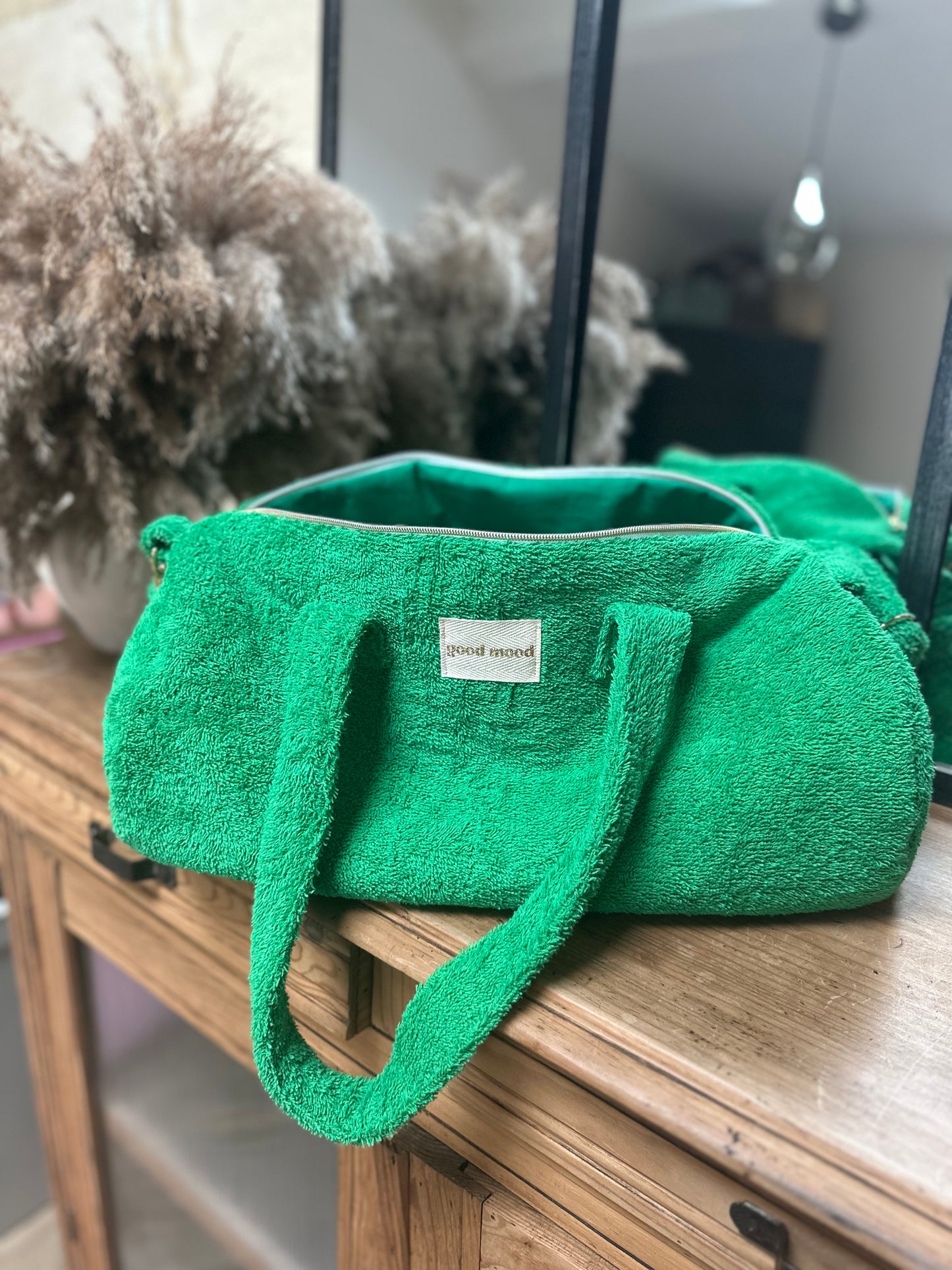 Bowling bag personnalisable vert fait main Atelier Good Mood