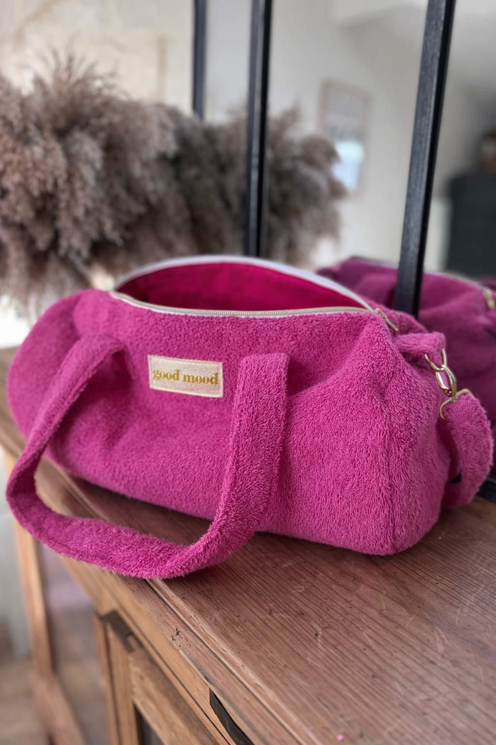 Bowling bag personnalisable rose fait main Atelier Good Mood