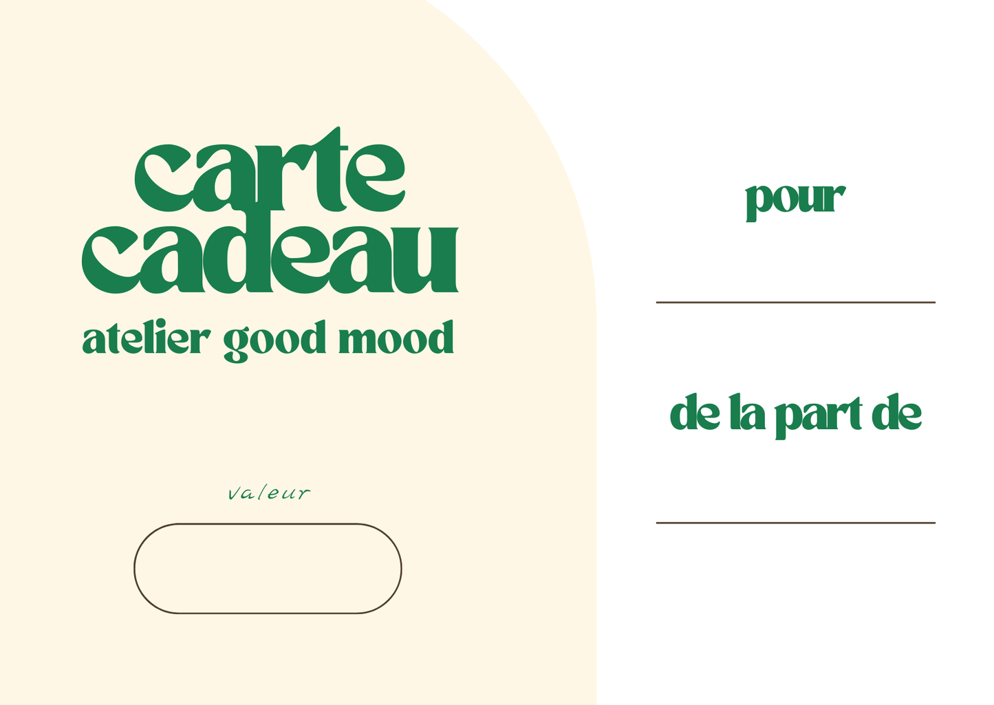 Carte cadeau atelier good mood