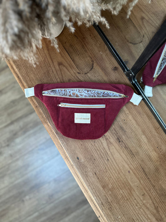 Sac Banane Midi - Velvet Vibe - Bordeaux