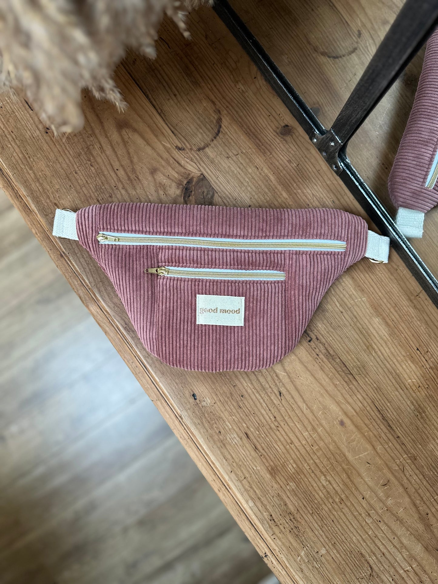 Sac Banane Midi - Velvet Vibe - Vieux rose