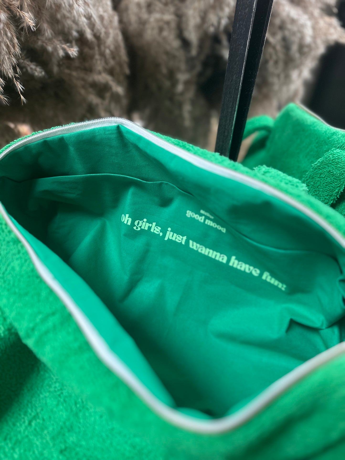 Détail du bowling bag artisanal avec personnalisation