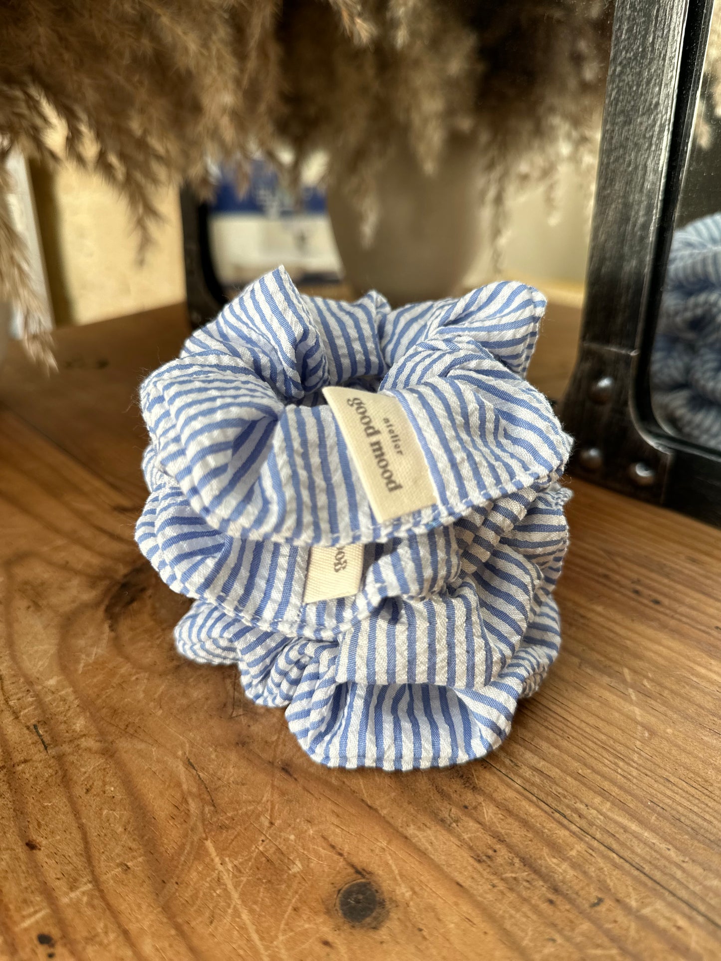 Chouchou rayée bleu & blanc – Happy Stripes | Sunshine Club